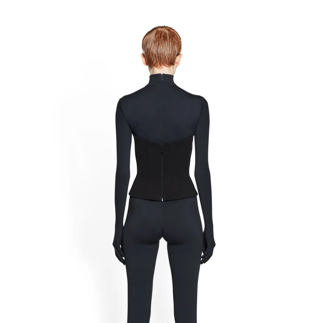 Top A Bustier da Donna in Nero