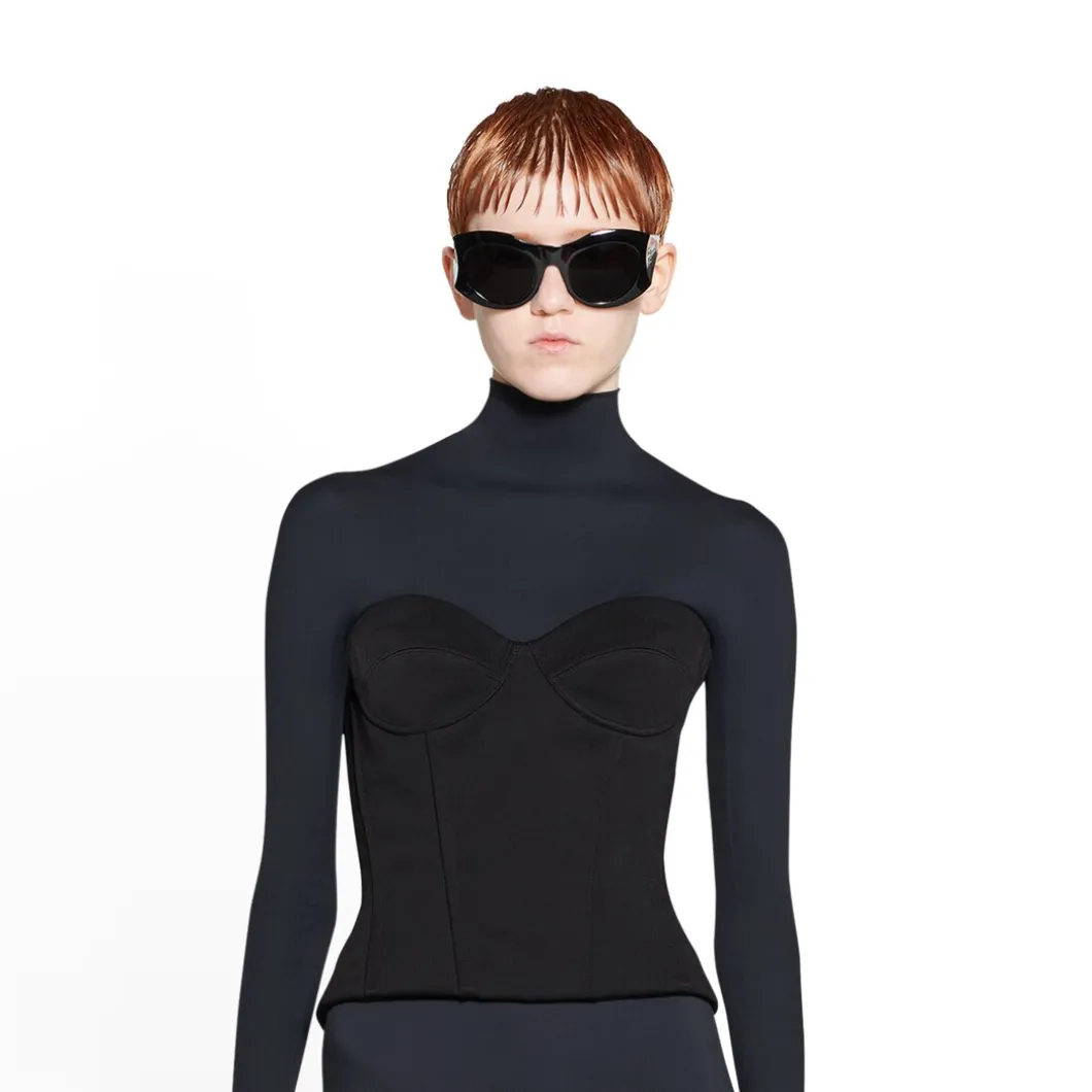 Top A Bustier da Donna in Nero