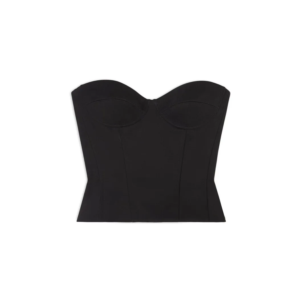Top A Bustier da Donna in Nero