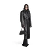 Trench Cocoon Aderente da Donna in Nero