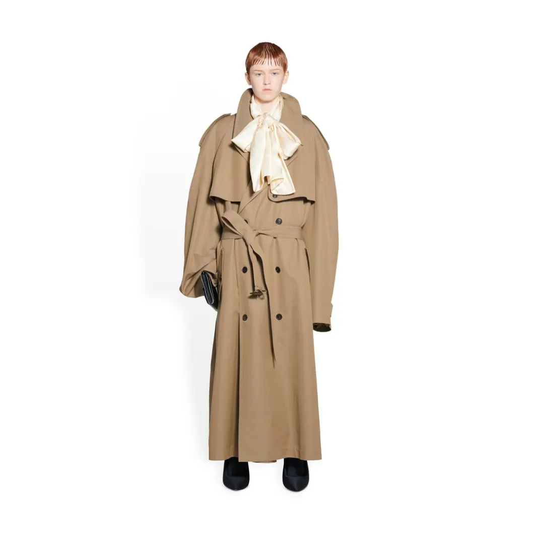 Trench Oversize da Donna in Beige