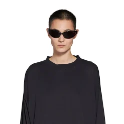 T-shirt A Maniche Lunghe Balenciaga Oversize in Nero D&eacute;lav&eacute;