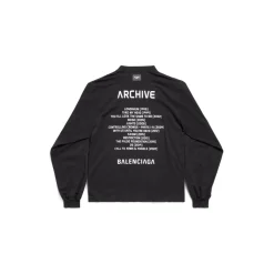 T-shirt A Maniche Lunghe Balenciaga Music | Archive Series Connected Medium Fit in Nero/bianco