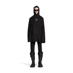 T-shirt A Maniche Lunghe Deconstructed Unity Sports Icon Oversize in Nero/bianco