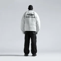T-shirt A Maniche Lunghe Ski 3b Sports Icon Large Fit in Bianco