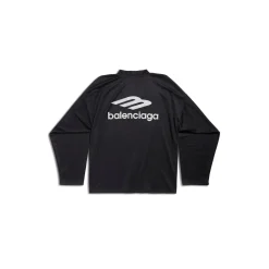 T-shirt A Maniche Lunghe Ski 3b Sports Icon Large Fit in Nero