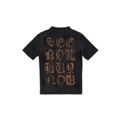 T-shirt Aderente Heavy Metal Small Fit da Donna in Nero Délavé
