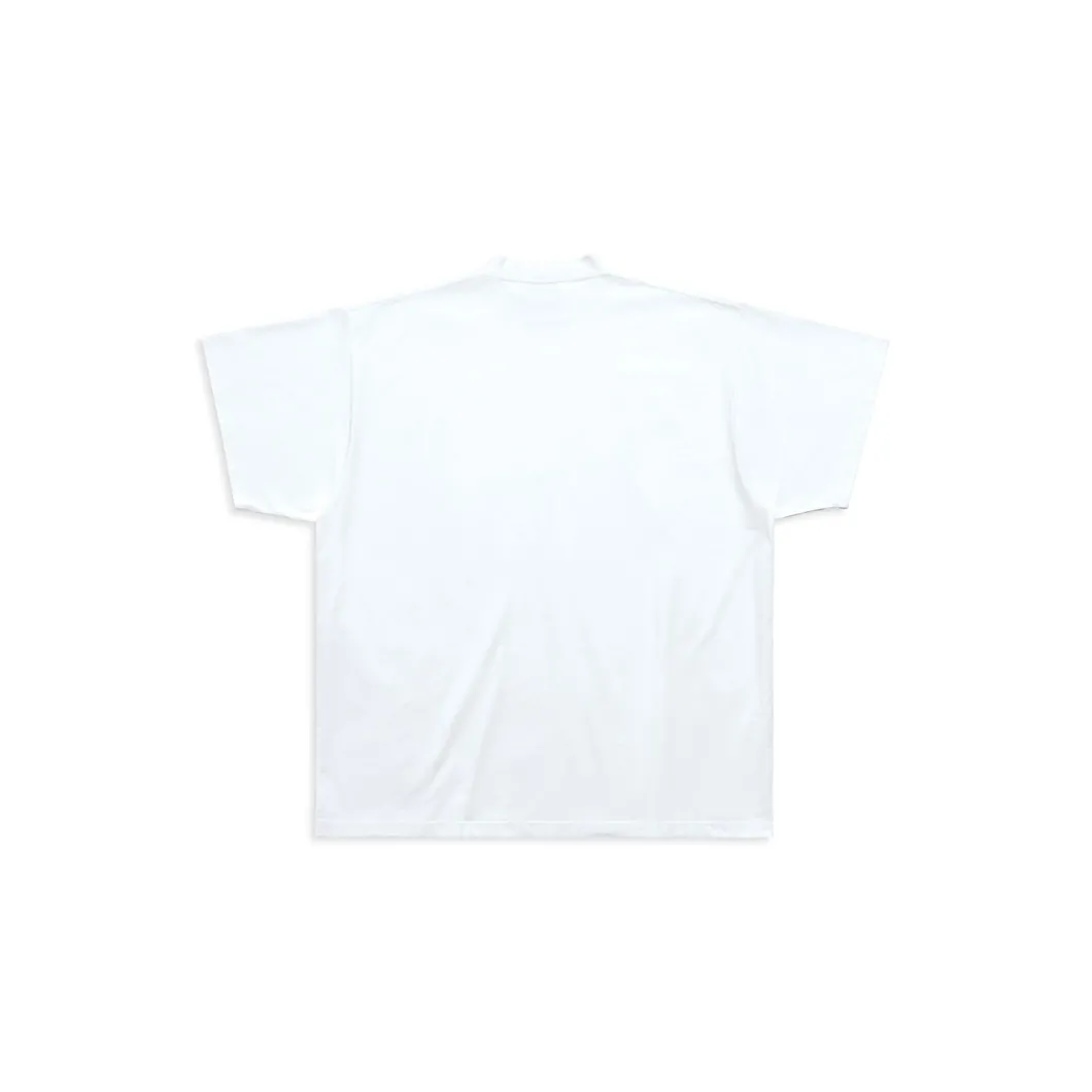 T-shirt Back Flip Oversize in Bianco/nero