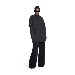 T-shirt Balenciaga Back Large Fit da Donna in Nero