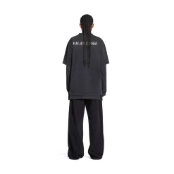 T-shirt Balenciaga Back Large Fit da Donna in Nero