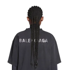 T-shirt Balenciaga Back Large Fit da Donna in Nero