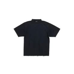 T-shirt Balenciaga Hand-drawn Medium Fit in Nero D&eacute;lav&eacute;