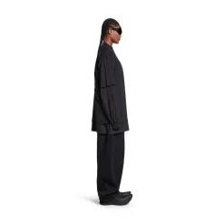 T-shirt Balenciaga Medium Fit in Nero D&eacute;lav&eacute;