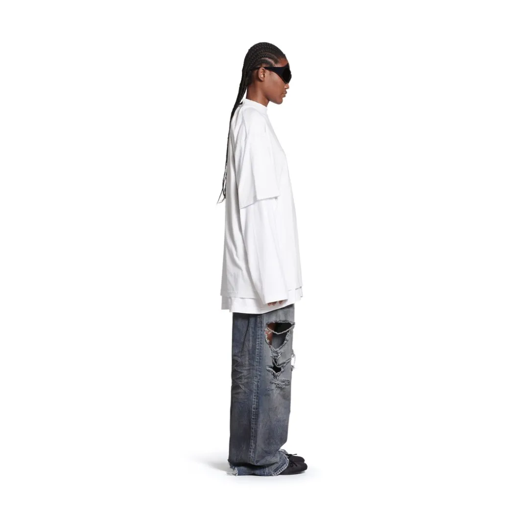 T-shirt Balenciaga Medium Fit in Bianco