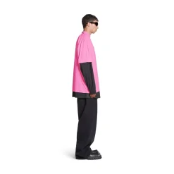 T-shirt Balenciaga Medium Fit in Rosa/nero