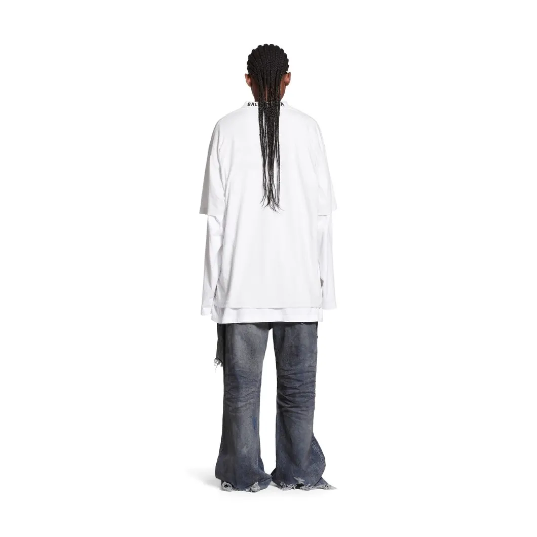 T-shirt Balenciaga Medium Fit in Bianco