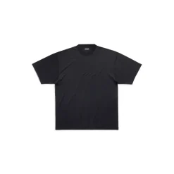 T-shirt Balenciaga Medium Fit in Nero Délavé