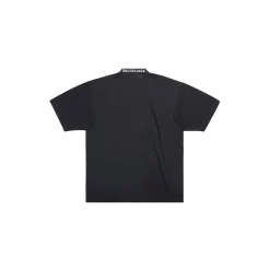 T-shirt Balenciaga Medium Fit in Nero Délavé