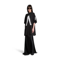 T-shirt Balenciaga Music | Archive Series Connected Oversize in Nero/bianco