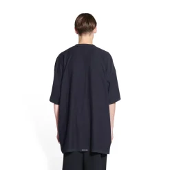T-shirt Balenciaga Tab Oversized da Donna in Nero