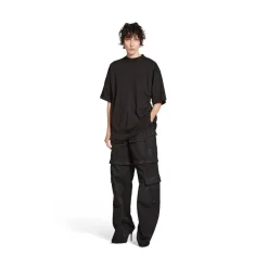 T-shirt Bb Paris Strass Medium Fit in Nero D&eacute;lav&eacute;
