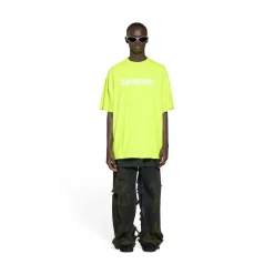 T-shirt Caps Boxy Fit in Giallo Fluo