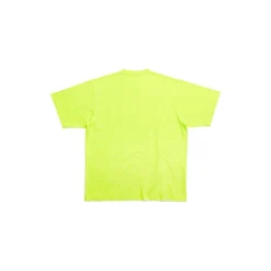 T-shirt Caps Boxy Fit in Giallo Fluo