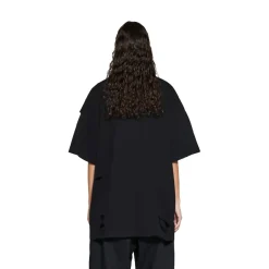 T-shirt Caps Boxy Fit in Nero