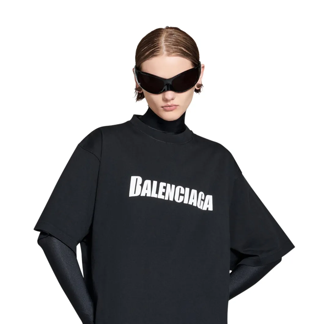 T-shirt Caps Boxy Fit in Nero