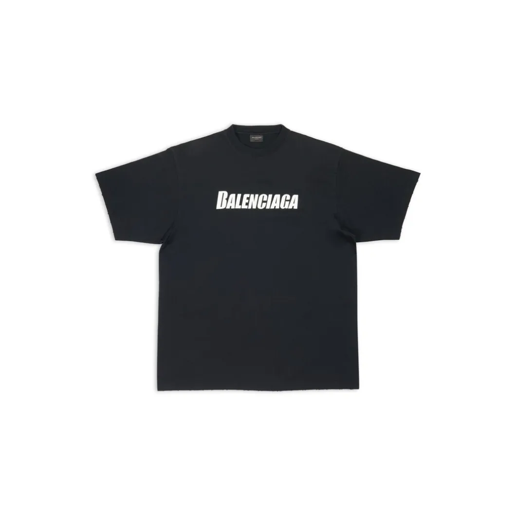 T-shirt Caps Boxy Fit in Nero
