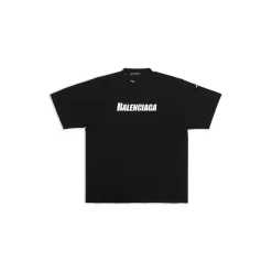 T-shirt Caps Boxy Fit in Nero