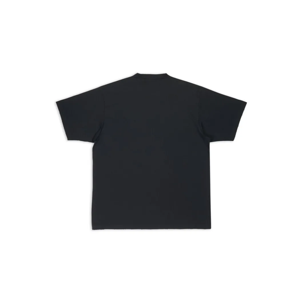 T-shirt Caps Boxy Fit in Nero