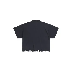 T-shirt Cropped Unity Sports Icon Large Fit in Nero/bianco