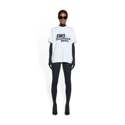 T-shirt Hand-drawn Bb Icon Medium Fit in Bianco