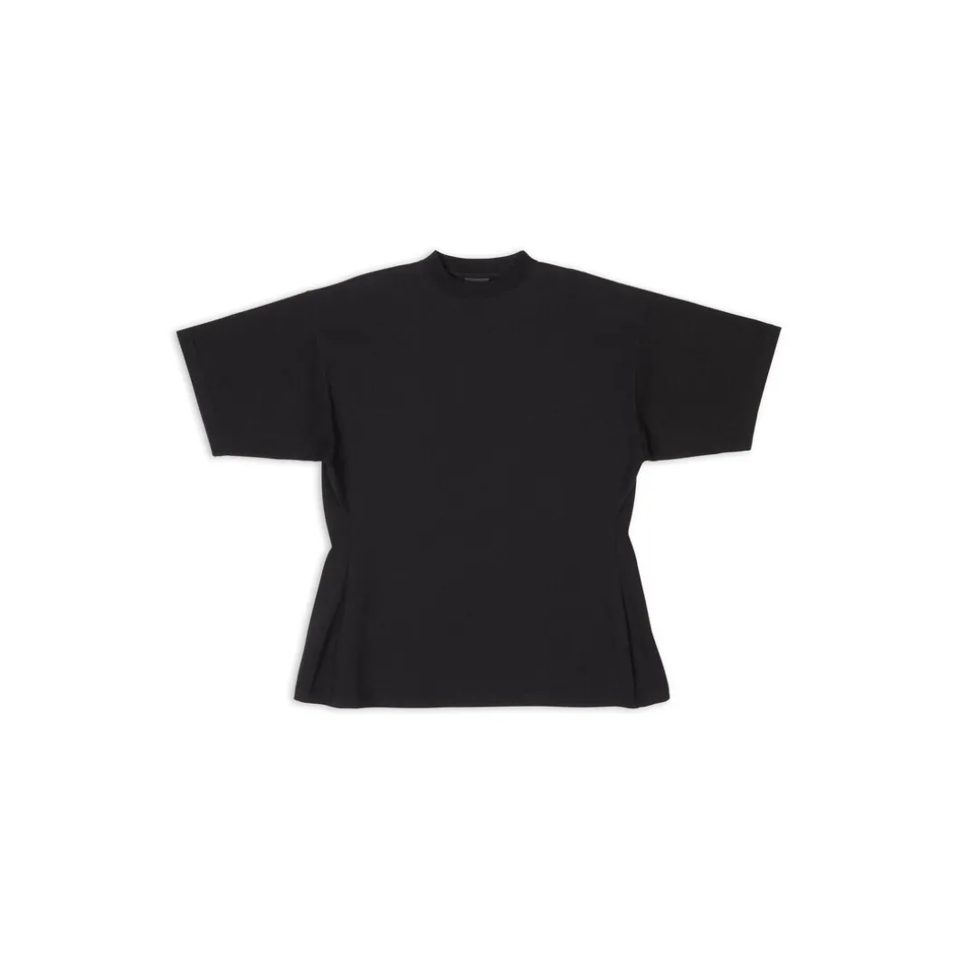 T-shirt Hourglass Bb Balenciaga Medium Fit da Donna in Nero