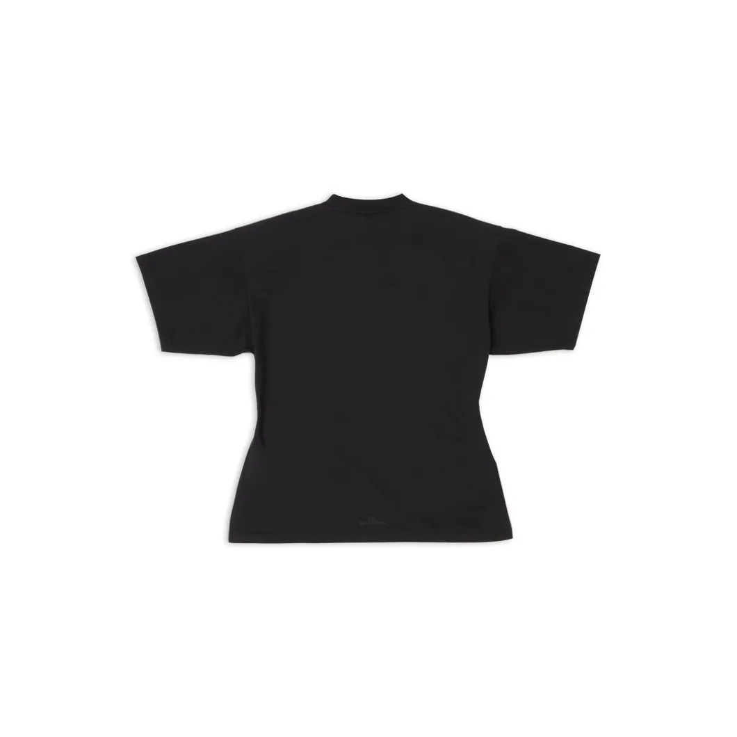 T-shirt Hourglass Bb Balenciaga Medium Fit da Donna in Nero