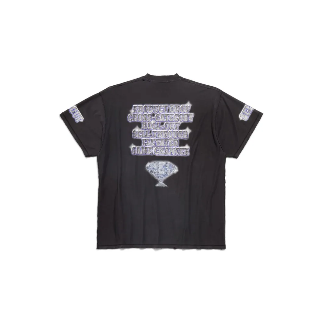 T-shirt Inside-out Snbn Oversize in Nero
