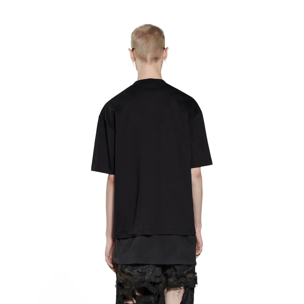 T-shirt Mirror Balenciaga Medium Fit in Nero