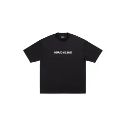 T-shirt Mirror Balenciaga Medium Fit in Nero