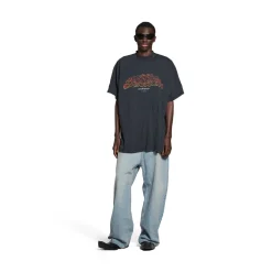 T-shirt Offshore Oversize in Nero D&eacute;lav&eacute;