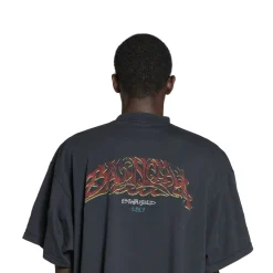 T-shirt Offshore Oversize in Nero Délavé