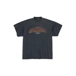T-shirt Offshore Oversize in Nero Délavé