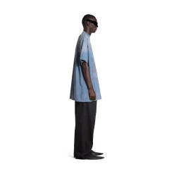T-shirt Paris Moon Oversize in Blu
