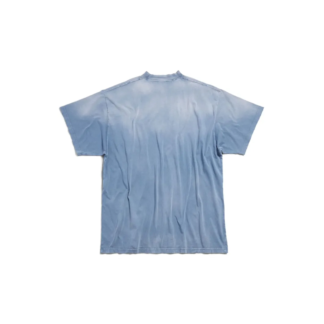 T-shirt Paris Moon Oversize in Blu