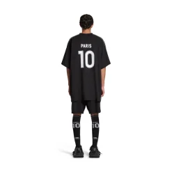 T-shirt Paris Soccer Oversize in Nero/bianco