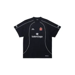 T-shirt Paris Soccer Oversize in Nero/bianco
