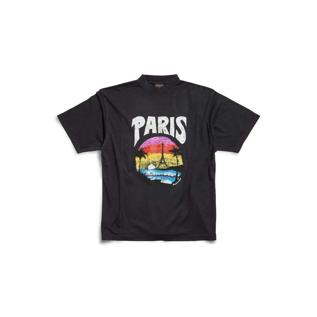 T-shirt Paris Tropical Medium Fit in Nero