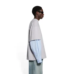 T-shirt Political Campaign Layered in Grigio