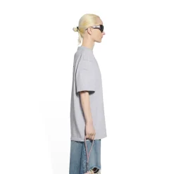 T-shirt Political Campaign Large Fit da Donna in Grigio