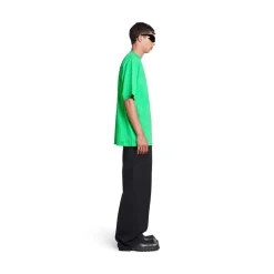 T-shirt Political Campaign Large Fit in Verde/nero/blu